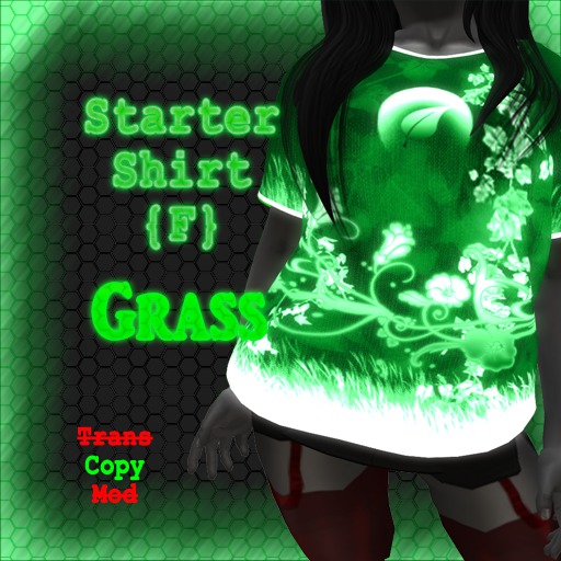 {2up} Female Starters Shirt - Grass Type