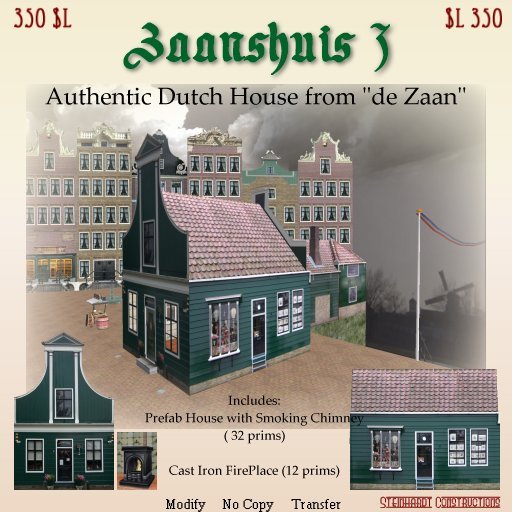 Dutch Historic House ZAANS HUIS3 Aan het Glop (modify)