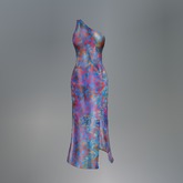 Blue Tropical Mesh Dress