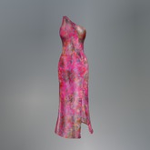 Pink Tropical Mesh Dress