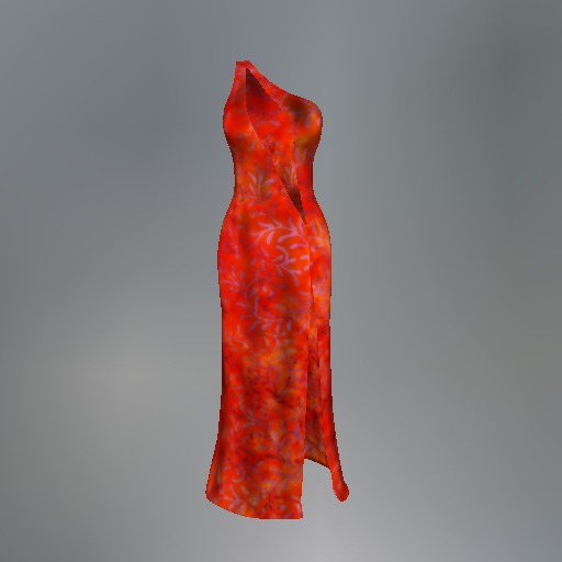 Red Tropical Mesh Dress box
