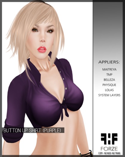 -FORZE- Button Up Shirt (Purple)