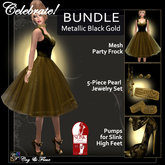 C&F Celebrate Vintage Party Dress - Black/Red