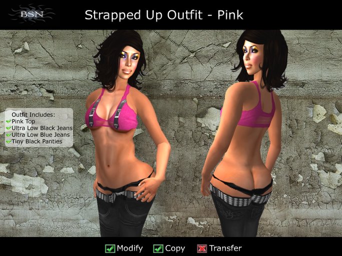 BSN Strapped Up Outfit - Pink