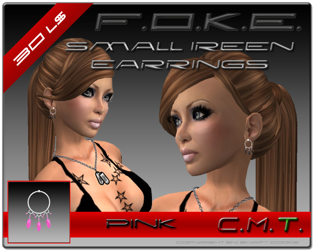 F.O.K.E. Small Ireen Earrings Pink