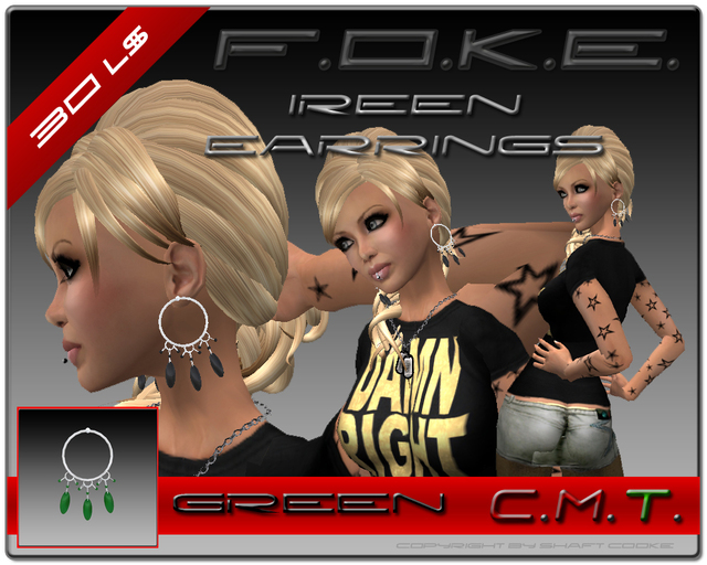 F.O.K.E. Ireen Earrings Green