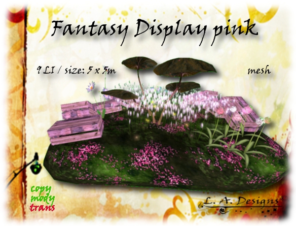 Fantasy Nature Display pink mesh - boxed
