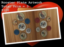 Rooster Plate Art