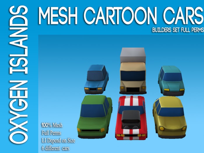 Mesh Cartoon Cars Full Perm-Oxygen Islands