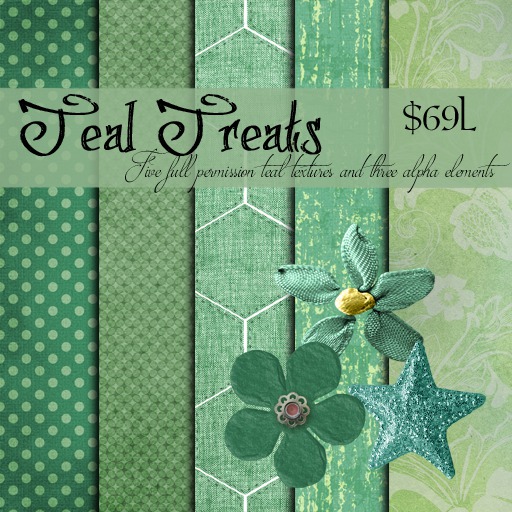 {W} Teal Treats Texture Set