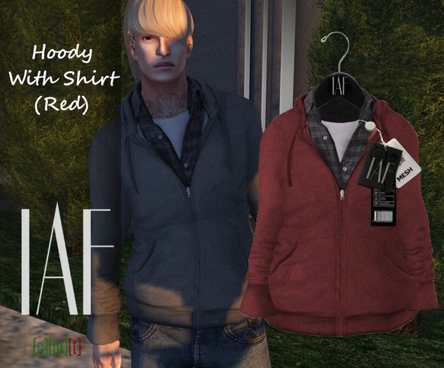 IAF Hoody With Shirt (Red)