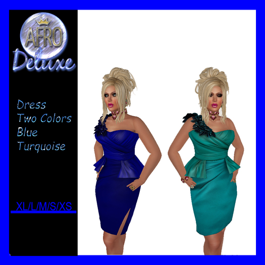 .::AD::.  Dress  Ref01 Blue, Turquoise