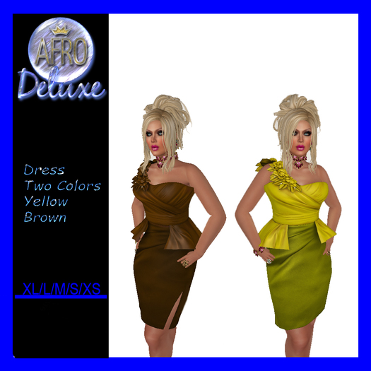 .::AD::.  Dress  Ref03 Yellow, Brown
