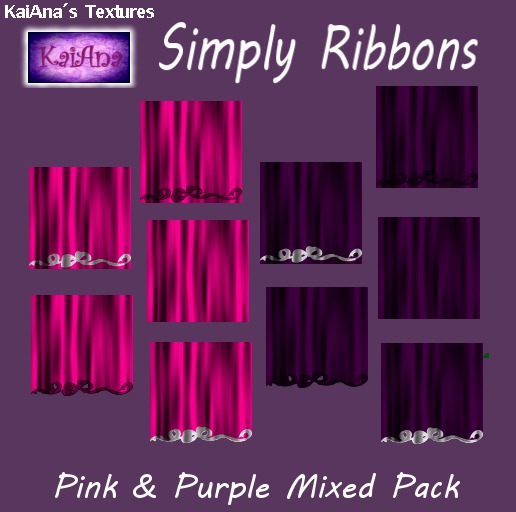 Simply Ribbons Textures - Pink and Purple