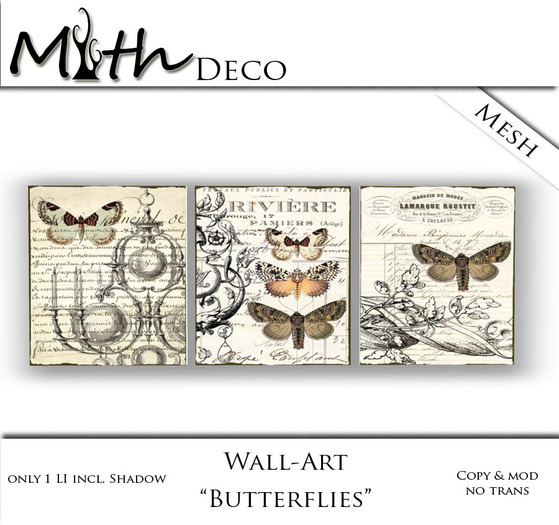 Myth - Wallart "Butterflies"