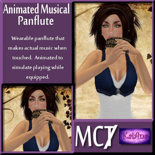 Animated Musical Panflute   