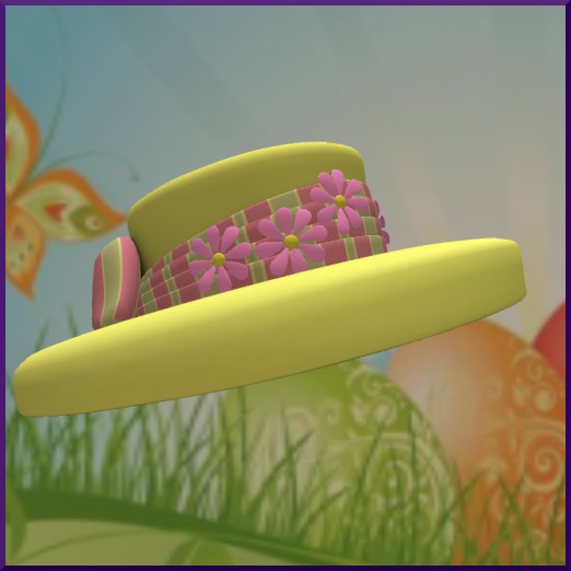 MESH Yellow Easter hat