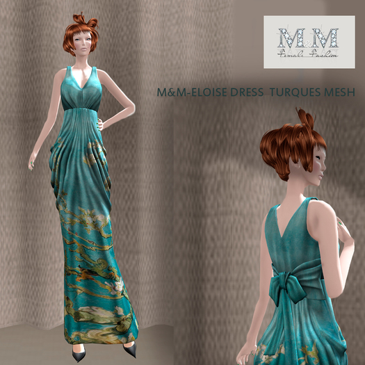 M&M-ELOISE DRESS  TURQUES MESH