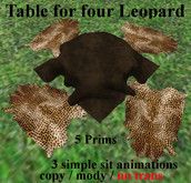 Table for four Leopard Box