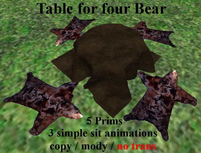 Table for four Bear Box