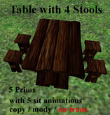 Table With 4 Stools