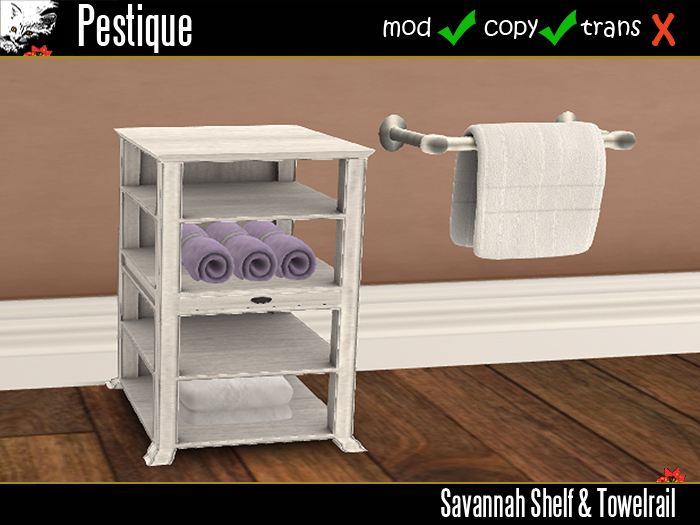 Savannah Towel Shelf & Rail   BOXED