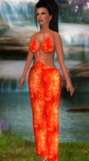 Erin~Spaghetti Strap Dress~Orange