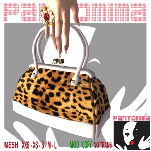 Pantomima - purse leopard white