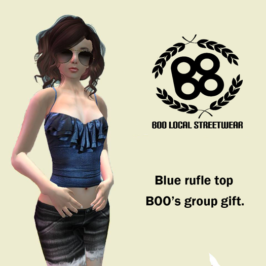 BOO - Gift - Blue rufle top (Classic ava)