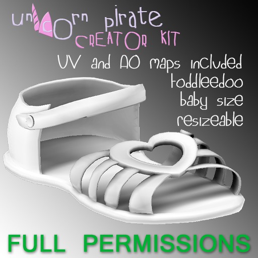 :UP: Heart Sandals (Full Permissions Kit)