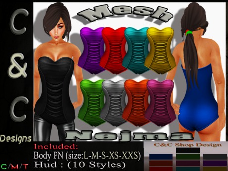 Second Life Marketplace - C&C Mesh Nejma (Hud 10 Styles)