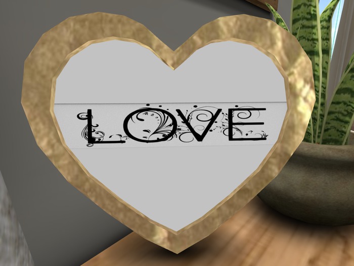 Heart Photo Frame Mesh Gold Leaf 