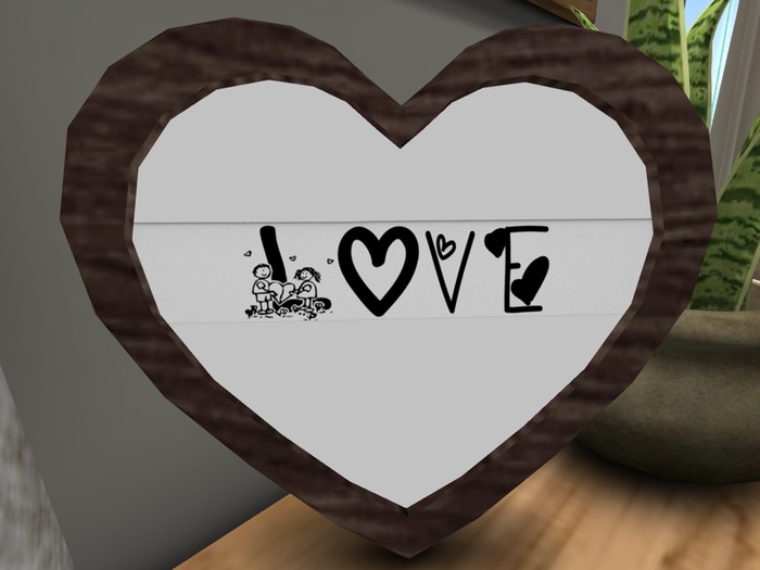 Heart Photo Frame Mesh Dark Teak 