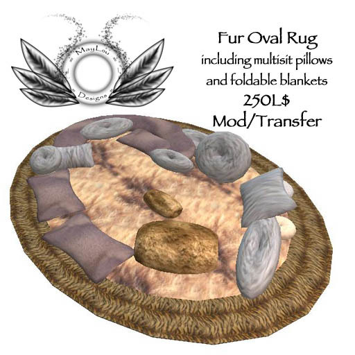MayLou Designs - Fur oval rug