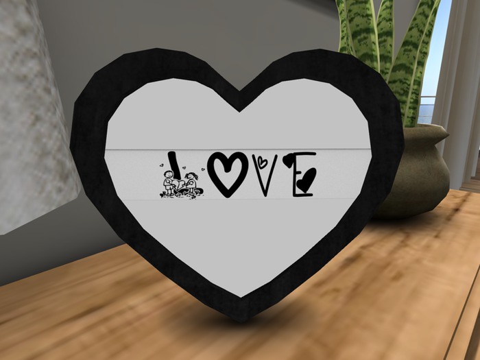 Heart Photo Frame Mesh Black 