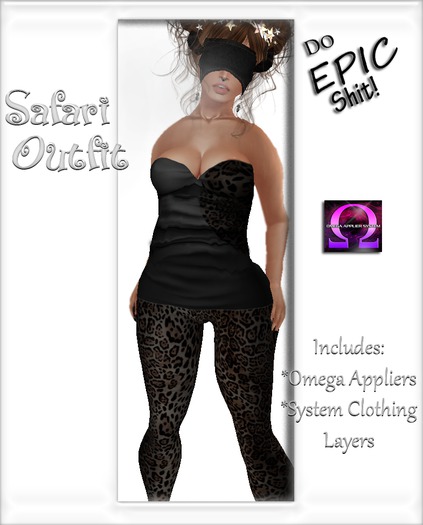 -ff- Safari! Black leopard suit