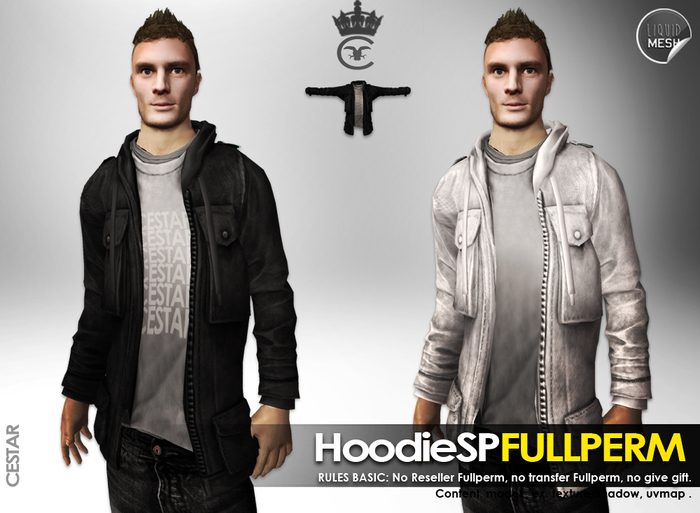 " Hoodie SP " Fitted FULL PERMISSION - Fitted Mesh - liquid mesh