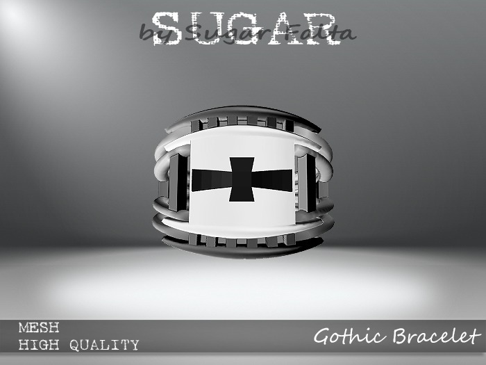 SUGAR - Gothic Bracelet - B & W UNISEX