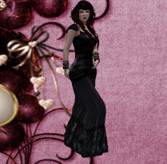 black gown