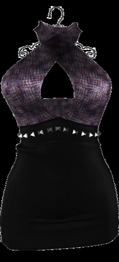 Crossed Dress Shine Mesh
