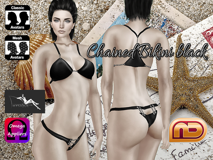 [NetLife Design] Chained Bikini black + Appliers