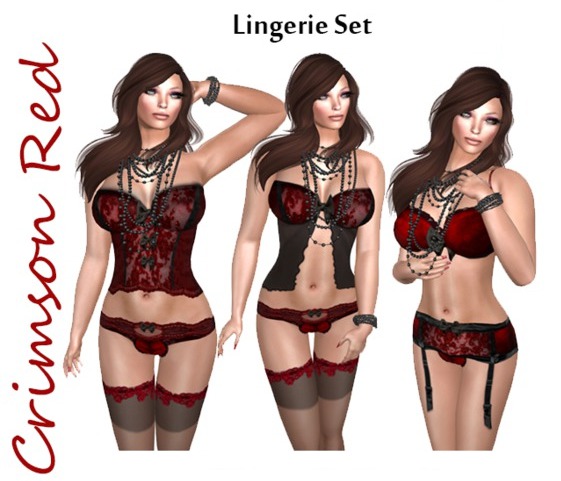 ::DC:: Crimson Red Lingerie set