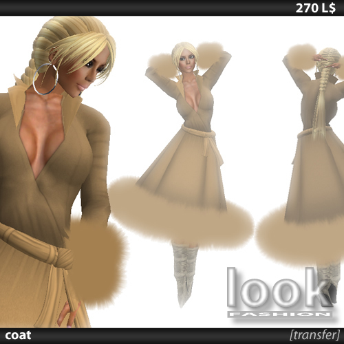 [look] Beige Coat