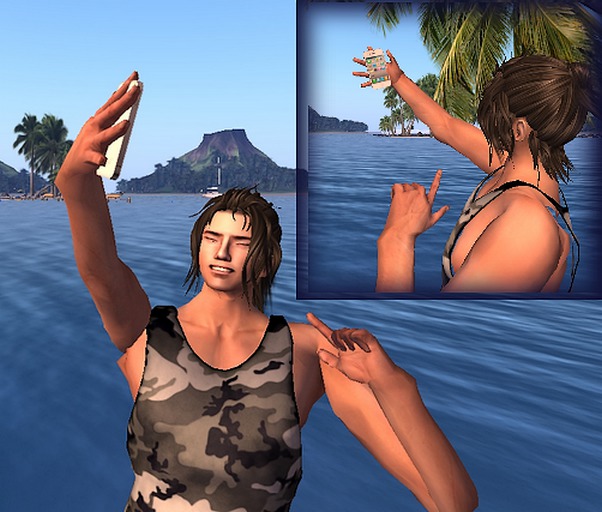 Mobile Phone selfie HUD