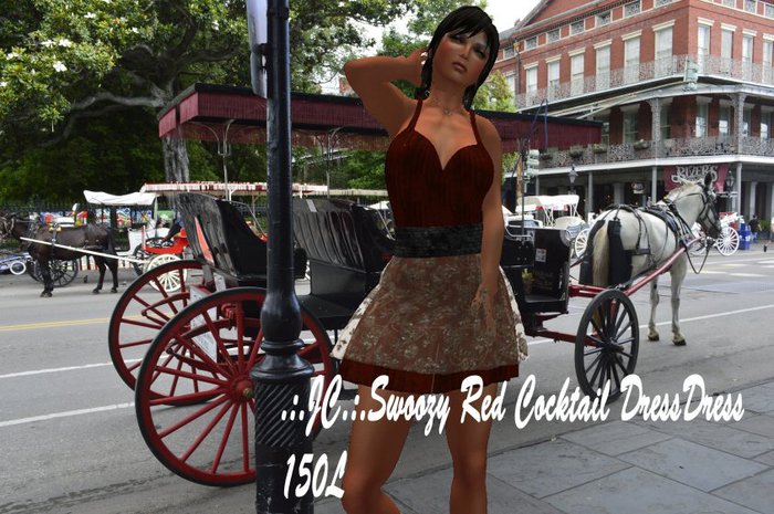 .:.JC.:. Swoozy Red Cocktail Dress 
