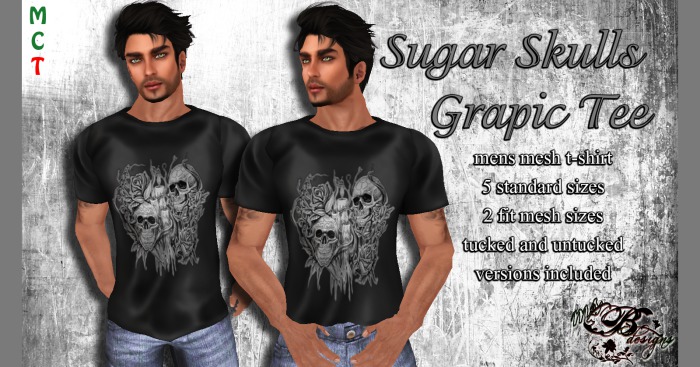 {Ms. B. Designs} Sugar Skulls Graphic Tee Boxed