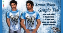{Ms. B. Designs} Mens Smile Now Graphic Tee