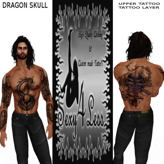 S4L DRAGON  SKULL UPPER TATTOO