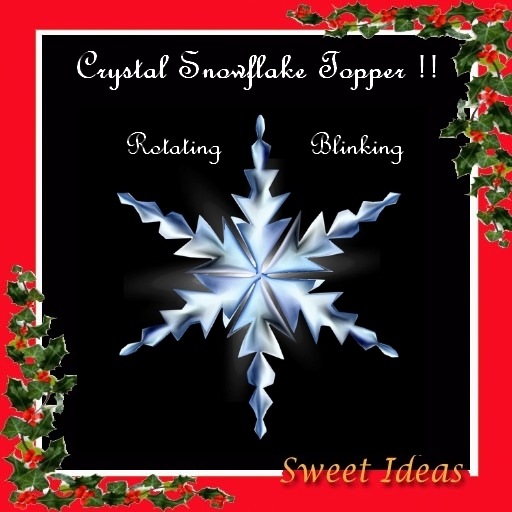 Sweet Ideas * Xmas Crystal Snowflake Topper w/Bling