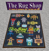 Children's 5x5 mesh, fun tech 2, Nursery Rug